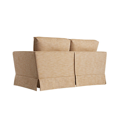 Fitz Skirted 2-Seater Sofa, Apricot Linen Blend