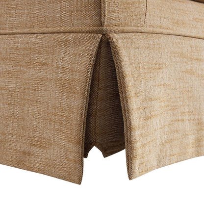 Fitz Skirted Large 3-Seater Sofa, Apricot Linen Blend