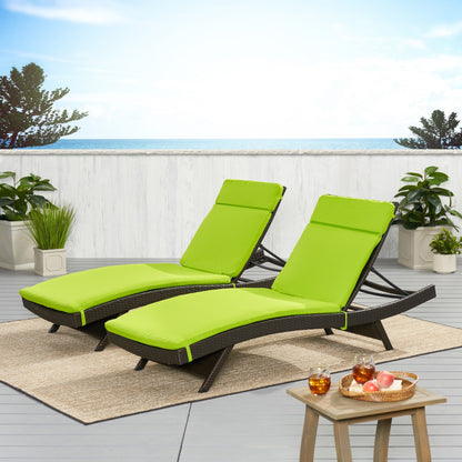 Salem Outdoor Cushion Set for Chaise Lounge - Cushions only (Set of 2) by Christopher Knight Home - 79.25L x 27.50W x 1.50H