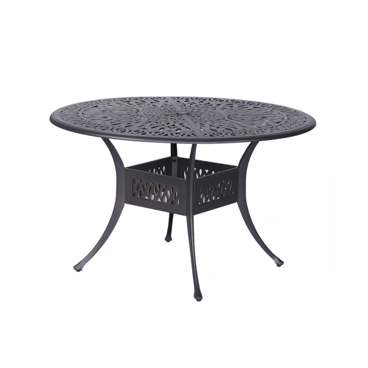 Saratoga 5pc Aluminum Round Dining Set with Sunbrella Cushions - Best Outdoor Furniture