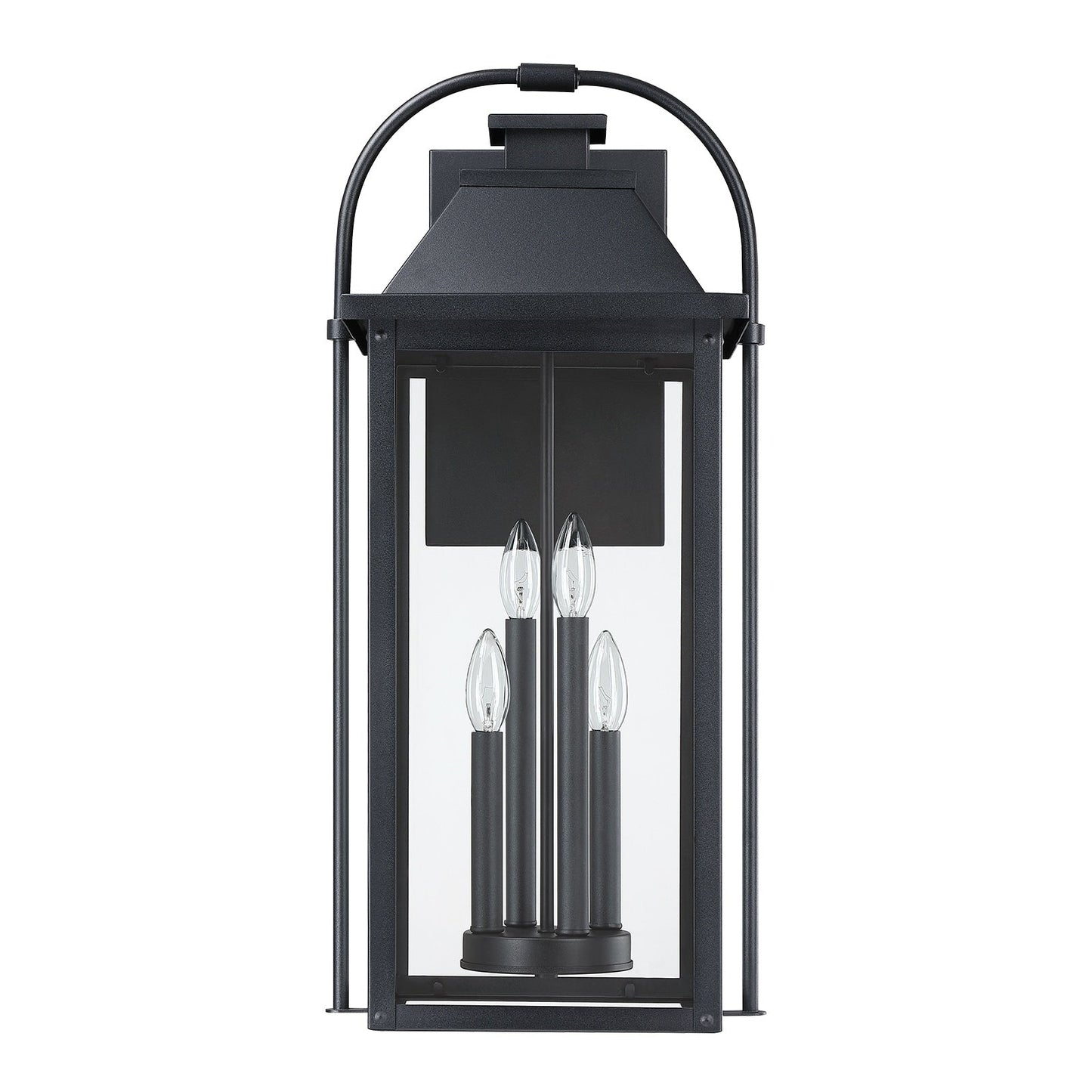 Brits Black Outdoor Wall Lantern Sconce Light