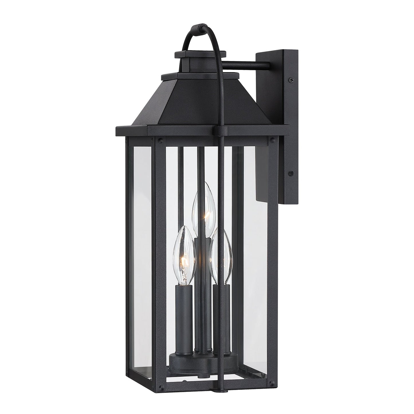 Brits Black Outdoor Wall Lantern Sconce Light