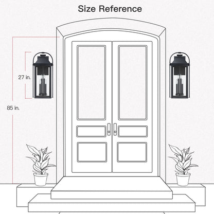 Brits Black Outdoor Wall Lantern Sconce Light