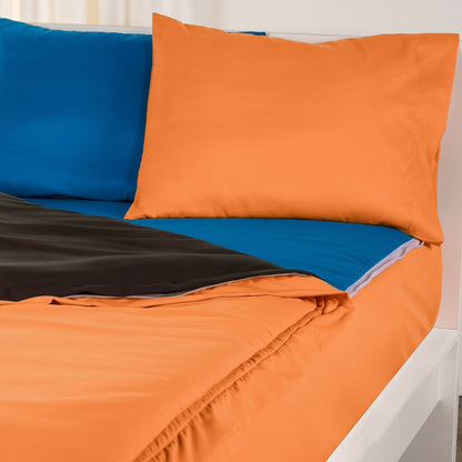 Siscovers Orange Bunkie Deluxe Zipper Bedding Set