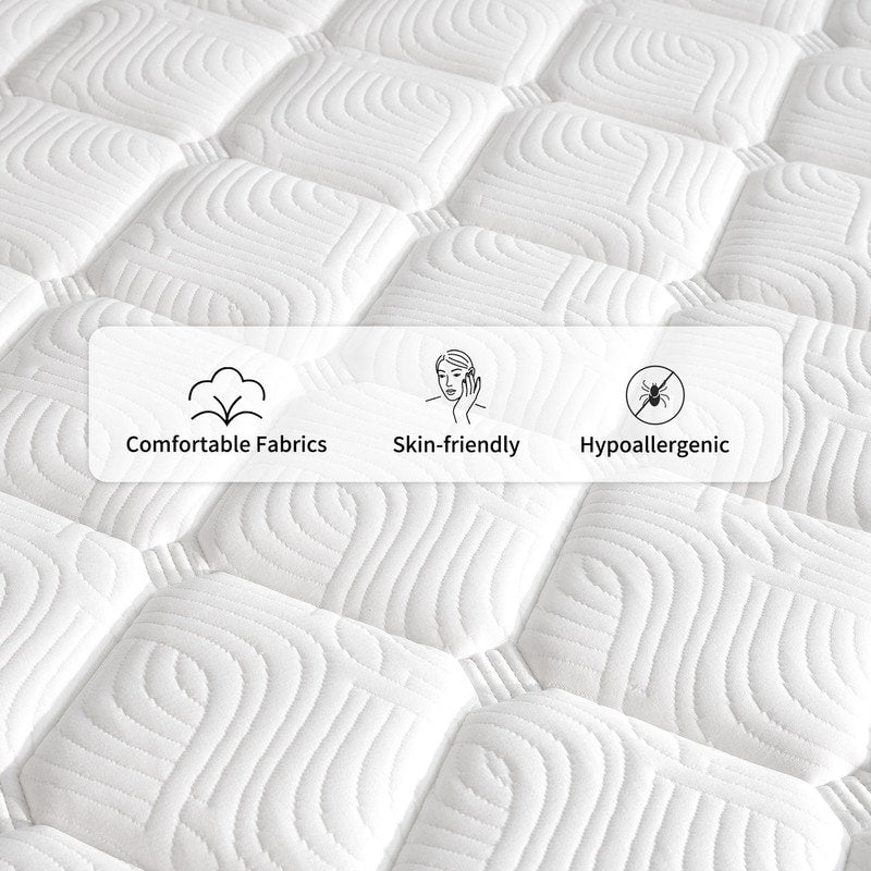 SweDrea 12in. Medium Firm Innerspring Mattress for Back Pain Relief and Cooling with CertiPUR-US, SGS and OEKO-TEX Certified