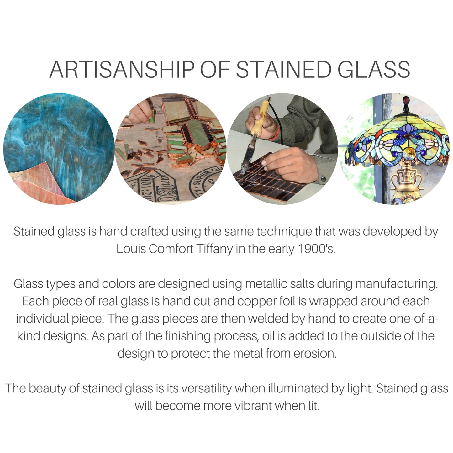 Tiffany Style Stained Glass Halston Ceiling Fan - Spice - 52L x 52W x 19H - 52L x 52W x 19H