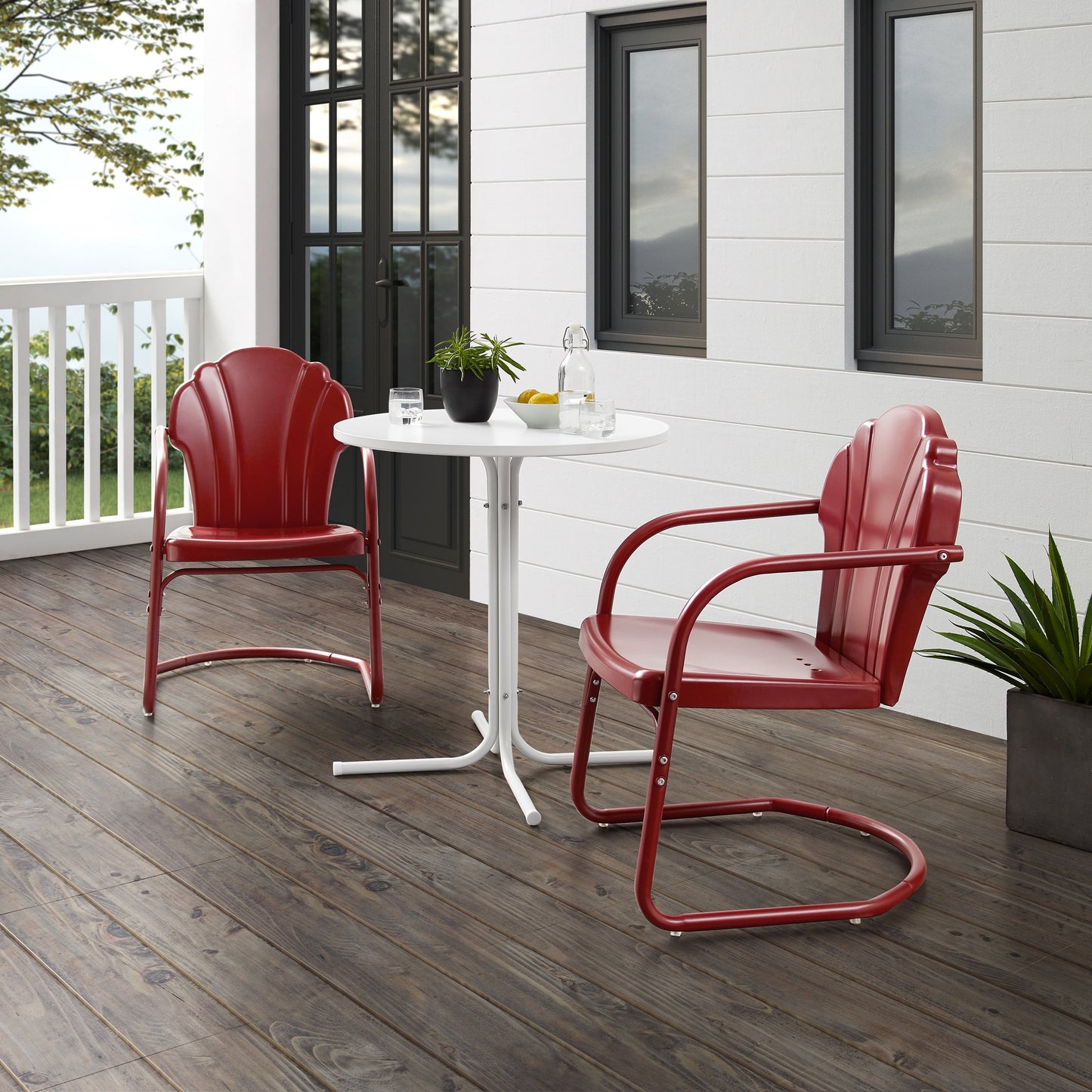 Crosley Tulip 3Pc Outdoor Bistro Set - 98 W x 29 D x 32.88 H
