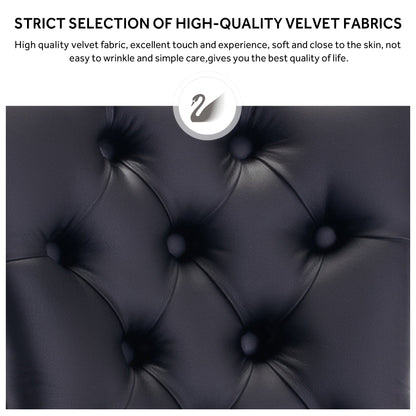 Upholstered Tufted Velvet Dining Chair with Solid Wood Legs Set of 6