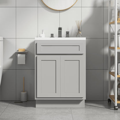 Vanity Art 24-inch Solid Wood Single Sink Bathroom Vanity Cabinet