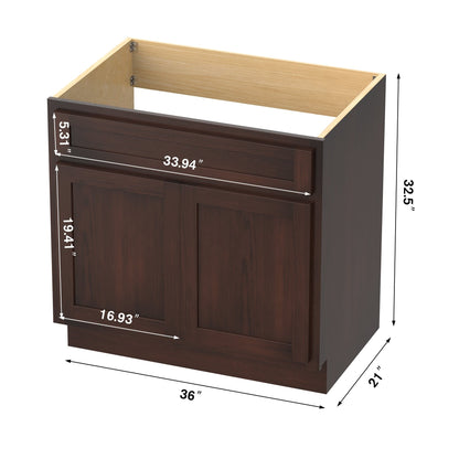 Vanity Art 36 Inch Single Sink Bathroom Vanity Cabinet
