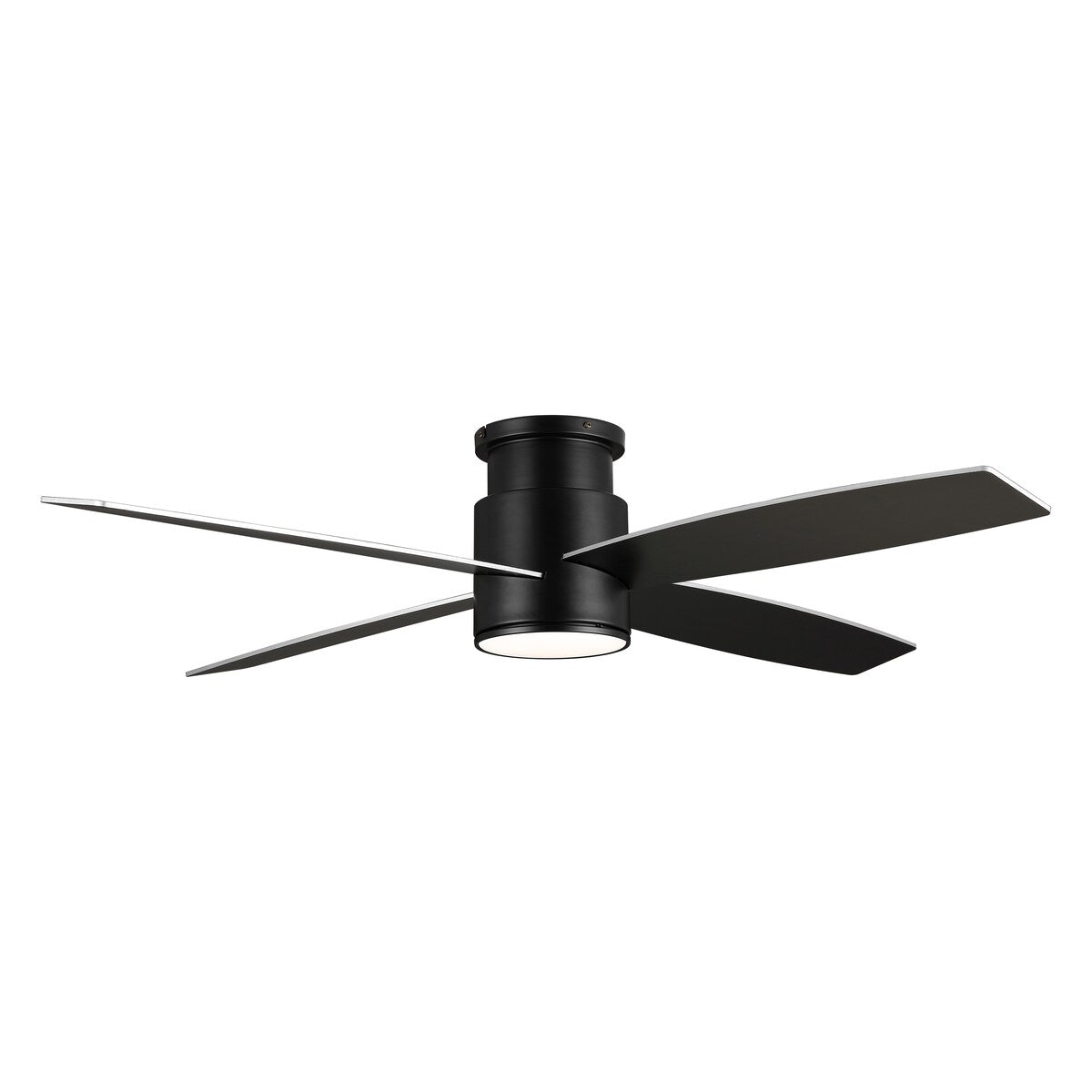 WINGBO 44/52 Inch Flush Mount DC Ceiling Fan with Lights and Remote, 4 Reversible Blades