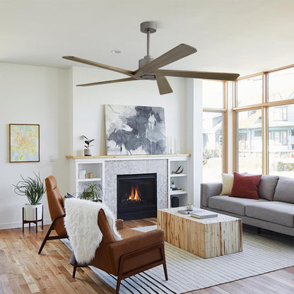 WINGBO 54 Inch DC Motor Indoor Ceiling Fan without Lights - N/A