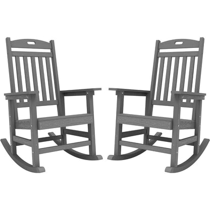 WINSOON All Weather Outdoor Rocking Chair, Set of 2