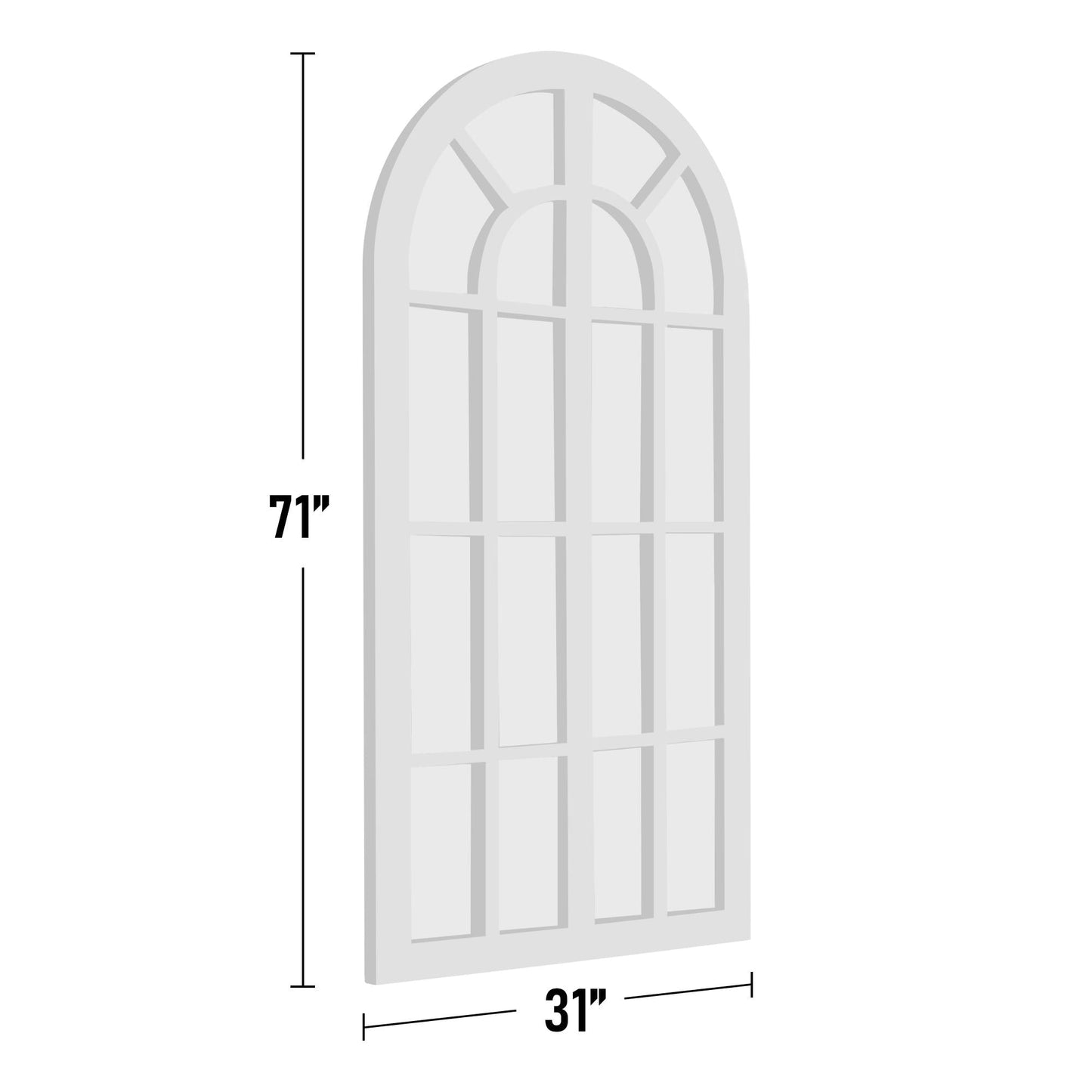 Window Mirror Arched Wood Mirror 71'' L*31'' W