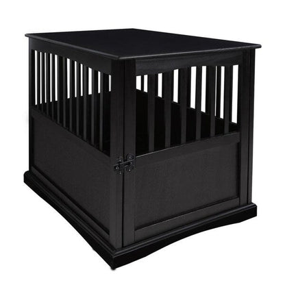 Wooden Pet Crate End Table with Lockable Door