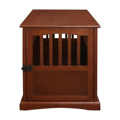 Wooden Pet Crate End Table with Lockable Door