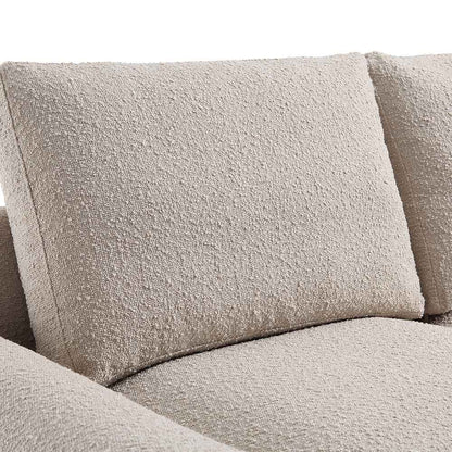 Hampstead Taupe Boucle Curved 2-Seater Sofa