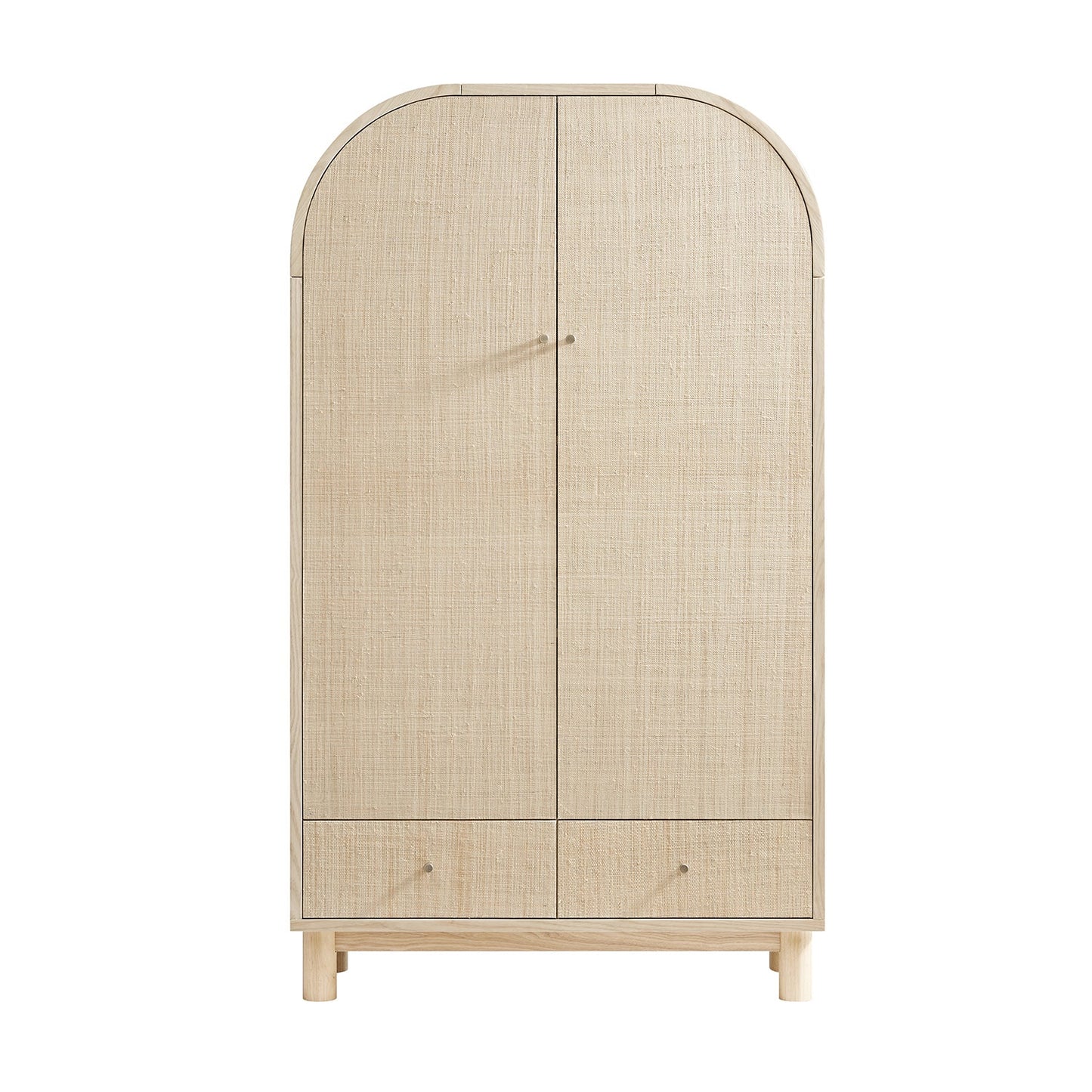 Maude Large Storage Cabinet, Natural Ash with Raffia