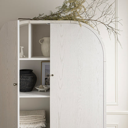 Maude Large Storage Cabinet, Washed White Ash