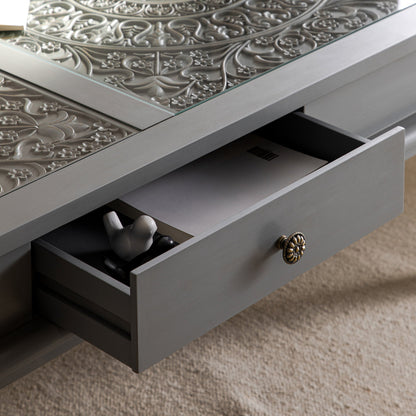 Chantilly Mid Grey Coffee Table with Drawers