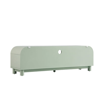 Maude TV Unit, Muted Pistachio Ash with Raffia