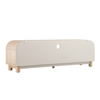 Maude TV Unit, Natural Ash with Raffia