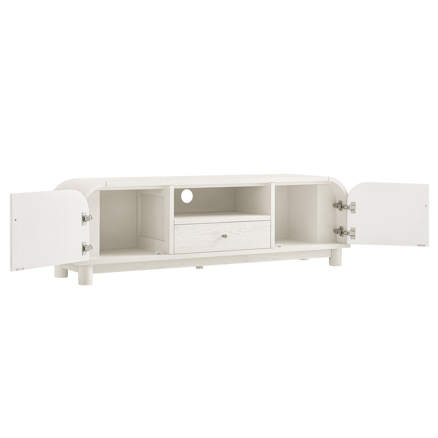 Maude TV Unit, Washed White Ash