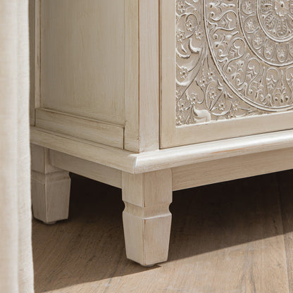 Chantilly Whitewashed Corner TV Unit