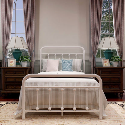 Alazyhome Simple Vintage Metal Platform Bed Frame, Easy-Assembly